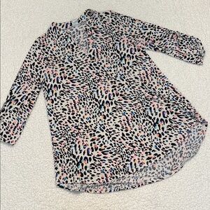 Honeyme Colorful Leopard Print Blouse